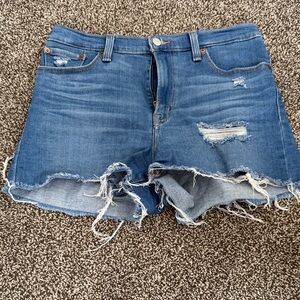 Levi’s Distressed Blue Denim Shorts